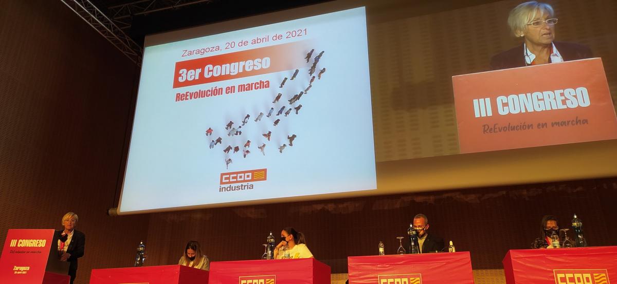 Ana Snchez en el III Congreso de CCOO Industria de Aragn